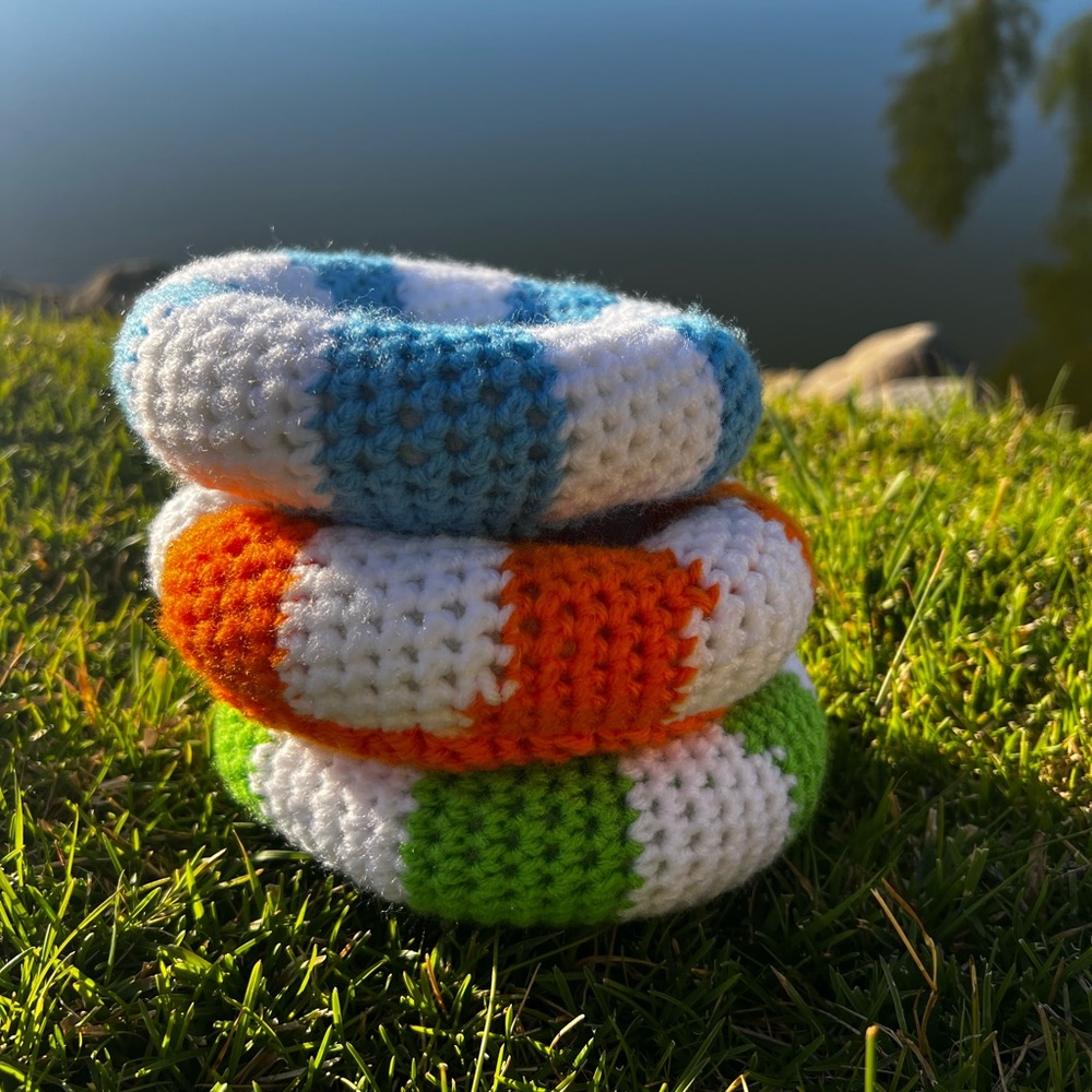 Hand Crocheted Summer Pool Floaty Coaster! - Picture 9 of 17